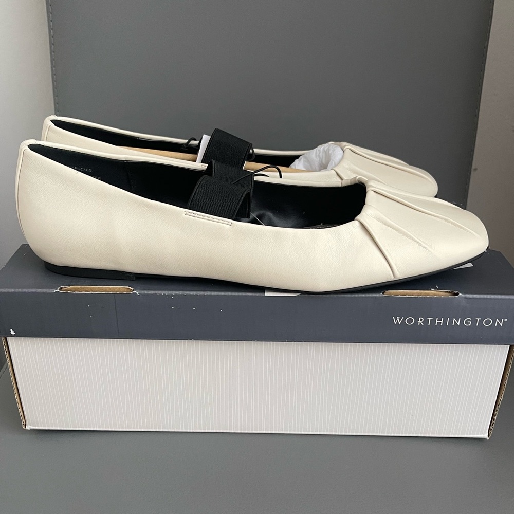 Worthington Women's Ballet Flats Cream Size 9.5